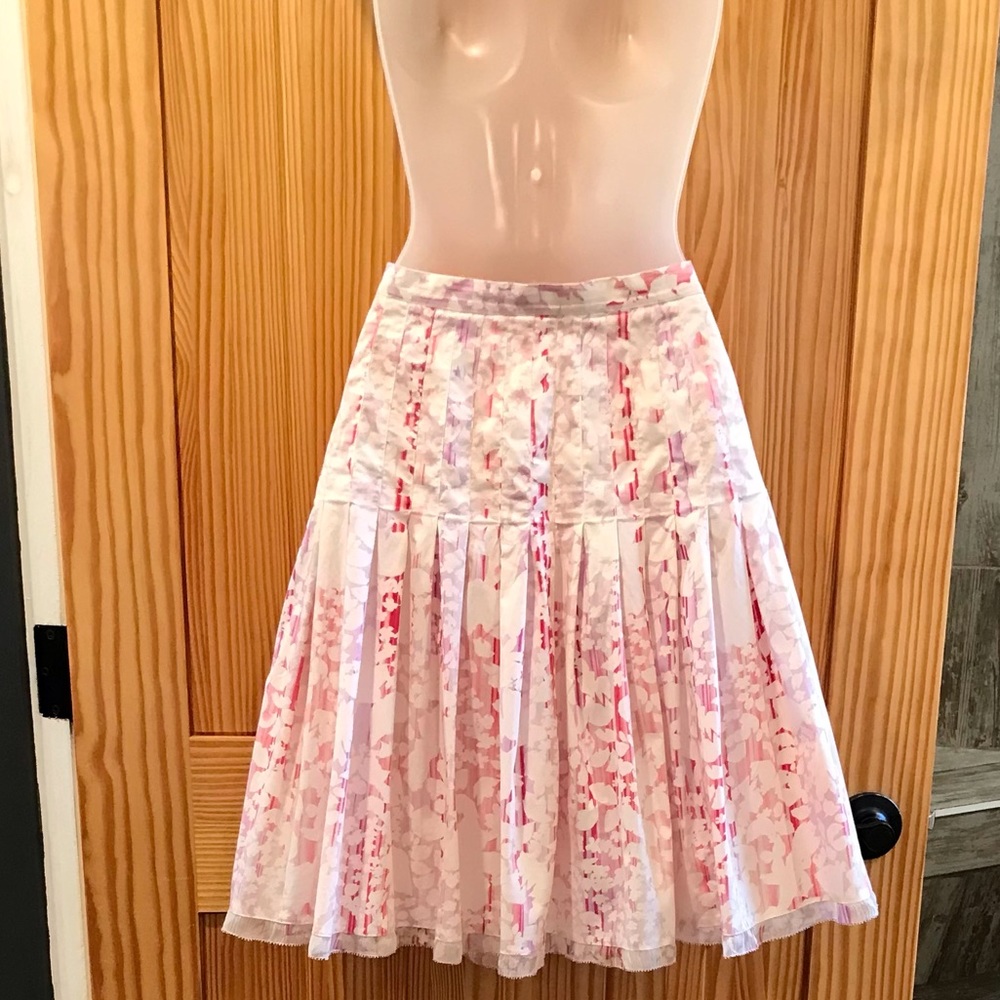 Elie Tahari Spring Summer Pink Cotton Skirt - Picture 2 of 12